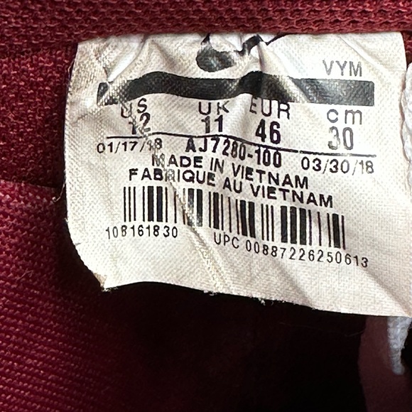 Nike‎ Air Force 1 Low 07 Leather Team Red Men’s Size 12